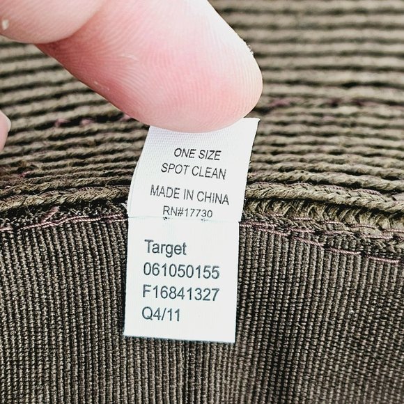 Merona Hat Floppy Brown Sun Side Buckle One Side Paper Blend Outdoor Beach New - Picture 11 of 12